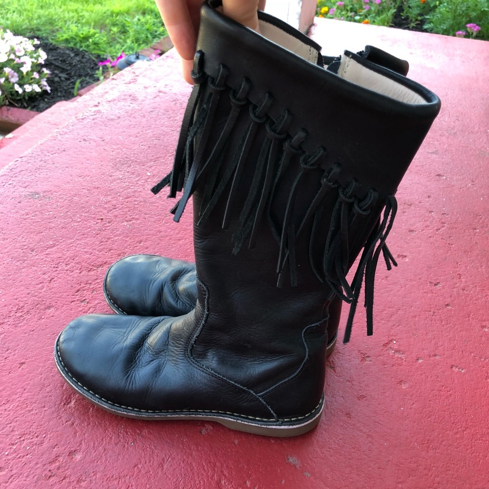Leather Girls Boots